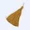 Nylon Tassel Big Pendants, Goldenrod, 105x11mm