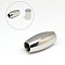 Tarnish Resistant 304 Stainless Steel Magnetic Clasps with Glue-in Ends, Barrel, 21x10mm, Hole: 5mm