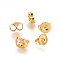 304 Stainless Steel Ear Nuts, Friction Earring Backs for Stud Earrings, Golden, 4.5x5x3mm, Hole: 1mm