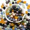 Glass Beads, Faceted, Rondelle, Mixed Color, 10x8mm, Hole: 1mm, about 67pcs/60g