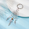 Woven Web/Net with Wing Alloy Pendant Keychain KEYC-JKC00587-03-3