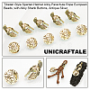 Unicraftale Tibetan Style Spartan Helmet Alloy Parachute Rope European Beads FIND-UN0002-89AG-5