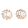 Rack Plating Brass Shell Pendants KK-A183-61G-1