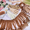 4Pcs 4 Colors High Temperature Fiber Long Flat Curly Hairstyle Doll Wig Hair DOLL-GL0001-04D-4