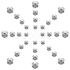 304 Stainless Steel Beads Rhinestone Settings STAS-UN0008-49P-1