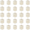 100Pcs Unfinished Wood Faceted Cube Beads WOOD-PA0001-75A-7