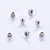 304 Stainless Steel Bullet Clutch Earring Backs X-STAS-S113-003P-1