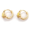 Brass Micro Pave Clear Cubic Zirconia Huggie Hoop Earrings EJEW-P187-D-3