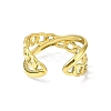 Ion Plating(IP) 304 Stainless Steel Open Cuff Ring RJEW-L109-033G-3