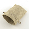 Polyester Imitation Burlap Packing Pouches Drawstring Bags X-ABAG-R004-18x13cm-05-3