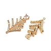 Brass Micro Pave Cubic Zirconia Pendants KK-F901-01C-G-2