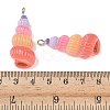 Opaque Resin Pendants RESI-Z040-06P-02-3