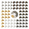 480Pcs 6 Colros Iron Crimp Beads Covers IFIN-PJ0001-01-10