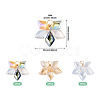 18Pcs 3 Styles Glass Pendants PALLOY-TA00343-4