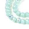 AB Color Plated Opaque Glass Rondelle Beads Strands EGLA-T029-4mm-09H-3