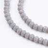 Opaque Solid Color Glass Bead Strands GLAA-F076-A07-3