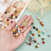 100Pcs 10 Colors Painted Natural Wood Beads WOOD-OC0002-08-3