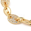 Golden Brass Micro Pave Cubic Zirconia Link Bracelets LS-BJEW-P314-A01-G-2