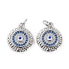 Brass Micro Pave Cubic Zirconia Pendants ZIRC-P092-010P-01-RS-2