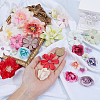 200Pcs 4 Styles Cloth Artificial FLower AJEW-SP0003-69-3
