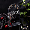Transparent Acrylic Earring Display Stands ODIS-WH0025-62-5