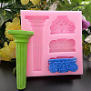 Rome Pillar Shape DIY Food Grade Silicone Molds X-AJEW-P046-04-2