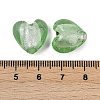 Handmade Silver Foil Lampwork Glass Beads LAMP-Q005-06F-2