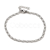 304 Stainless Steel Lumachina Chain Bracelets BJEW-C079-01A-P-1