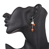 Glass Beads Cherry Dangle Earrings EJEW-JE06640-01-3