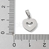 Ion Plating(IP) 304 Stainless Steel Micro Pave Cubic Zirconia Pendants STAS-Z107-06P-01-3