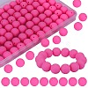 80Pcs Round Silicone Focal Beads SIL-SZ0001-24-34-1