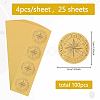 Plastic Self Adhesive Gold Foil Embossed Stickers DIY-WH0575-064-2