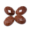 Synthetic Goldstone Cabochons G-T073-16L-1
