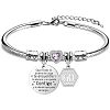 Birthday 201 Stainless Steel Charm Bracelets FS-WGBAA71-18-1