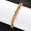 304 Stainless Steel Cable Chain Bracelets for Women BJEW-Q050-01B-G-5