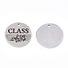 Non-Tarnish 201 Stainless Steel Pendants STAS-T064-38P-23-1
