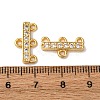 Rack Plating Brass Micro Pave Clear Cubic Zirconia Rectangle Chandelier Component Links X-KKB-L215-037G-2