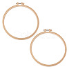 2Pcs Plastic Imitation Bamboo Cross Stitch Embroidery Hoops FIND-TADJ0001-03-1