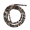 Natural Black Rutilated Quartz Beads Strands G-RM250104-C4-5