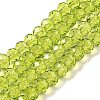 Transparent Baking Paint Glass Beads Strands DGLA-A034-T6mm-D05-1