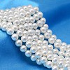 AB Color Plated Shell Pearl Round Bead Strands X-BSHE-L011-6mm-C001-1