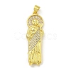 Priest Rack Plating Brass Micro Pave Cubic Zirconia Pendants KK-G513-89G-1
