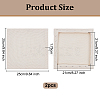 Wood Square Crochet Frame AJEW-WH0650-33-2