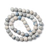 Natural K2 Stone/Raindrop Azurite Beads Strands G-C029-01B-3