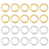 BENECREAT 20Pcs 2 Colors Brass Linking Rings KK-BC0012-90-1