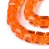 Transparent Glass Beads Strands GLAA-R041-8x8mm-A03-3