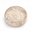 Golden Plated Acrylic Beads X-PACR-S219-07-2