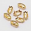 Horse Eye Brass Sew on Prong Settings KK-N0084-A03-13x27G-1
