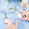 3pcs 3 colors Commemorative Coin Acrylic Pendant Keychain Sets KEYC-FG0001-09A-3