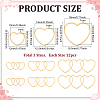 36Pcs 3 Styles 201 Stainless Steel Linking Rings STAS-ME0002-37-2
